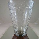 Vase Glass with Base Wooden First Twentieth Century Vintage Crystal Vase R25