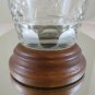 Vase Glass with Base Wooden First Twentieth Century Vintage Crystal Vase R25