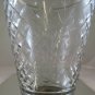 Vase Glass with Base Wooden First Twentieth Century Vintage Crystal Vase R25