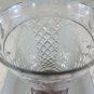 Vase Glass with Base Wooden First Twentieth Century Vintage Crystal Vase R25