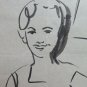 Old Painting Sketch Watercolour on Basket Seller of Newspapers P28.7