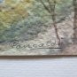 Small Painting Sketch Watercolour Signed Landscape Countryside 7 1/2x5 1/8in