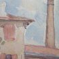 Sketch Painted Vintage Watercolour on Card Opera of Painter G.Pancaldi P28.4
