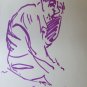Six Sketching Drawings Preparatory for Shapes Man's Author G.Pancaldi P28.5