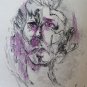 Five Antique Sketching D'Author Studies for Portrait Face Human Waterlily P28.5
