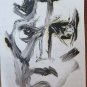 Five Antique Sketching D'Author Studies for Portrait Face Human Waterlily P28.5