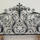 Bed Header for Bed 50 3/8in Wrought Iron a Tail Peacock Headboard Vintage 19