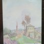 Old Painting Sketch to Watercolour View Landscape Borgo Countryside P28.4