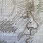 2 Sketching Pencil on Basket Drawing Studio Face Face Feminine Vintage P28.5