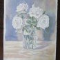 Painting Modern Floral Rose White in a Vase from the Master Pancaldi P23