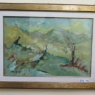 Livio Piebald Landscape Painting Painting to Oil on board Signed Dated 1981 Ps
