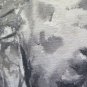 Antique Painted Sketch White and Black Bleak Landscape Winter D'Author P28.4