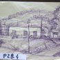 Sketch Antique Drawing Pen on Card Studio for Landscape by Country P28.4