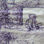 Sketch Antique Drawing Pen on Card Studio for Landscape by Country P28.4