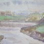 Antique Painted Landscape by Country Sketch Roiginale Maestro Pancaldi P28.4