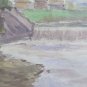 Antique Painted Landscape by Country Sketch Roiginale Maestro Pancaldi P28.4
