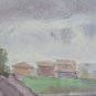Antique Painted Landscape by Country Sketch Roiginale Maestro Pancaldi P28.4
