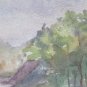 Antique Painted Landscape by Country Sketch Roiginale Maestro Pancaldi P28.4