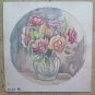 16 1/8x16 1/2in Painting Signed Vintage Floral Opera D'Art of Painter G.