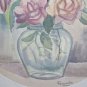 16 1/8x16 1/2in Painting Signed Vintage Floral Opera D'Art of Painter G.