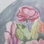 16 1/8x16 1/2in Painting Signed Vintage Floral Opera D'Art of Painter G.