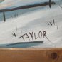 Large Painting Oil Landscape Winter Christmas with Snowflake 58 5/16x33 1/8in