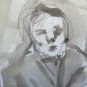 Drawing Antique Studio Preparatory for Shapes Human Hair Sketch Original P28.5