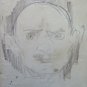 Drawing Antique Studio Preparatory for Shapes Human Hair Sketch Original P28.5