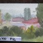 Painting Sketch Watercolour on Basket View from Rooftops of Piumazzo Modena P14