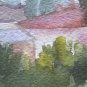 Painting Sketch Watercolour on Basket View from Rooftops of Piumazzo Modena P14