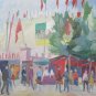 The Day Dell 'Plain' Painting Vintage 1960's Painting to Oil Signed P22