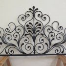 Headboard for Bed 59 1/8in Wrought Iron a Tail Peacock Bed Header Vintage 18