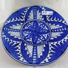 Large Flat Ceramics Painted Wall Hand Painted Blue White R35