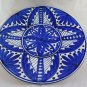 Large Flat Ceramics Painted Wall Hand Painted Blue White R35