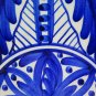 Large Flat Ceramics Painted Wall Hand Painted Blue White R35