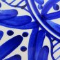 Large Flat Ceramics Painted Wall Hand Painted Blue White R35