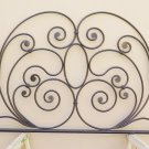 Bed Header for Double Bed Wrought Iron Headboard a Tail Peacock Vintage 12