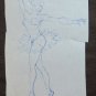 Old Drawing Sketch On Basket Figure Of Ballerina Dance Classic P28.7