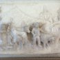 Old Sculpture Bas-Relief IN Marble landscape Alps Cows Pastors BM39