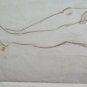 Old Drawing Sketch Studio Nude Body Feminine Period Pencil On Basket P28.9