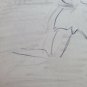 Two Old Sketching drawings Shapes Of Athletes Maratona Throwing Javelin P28.7