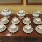 Antique Service For Tea Eight People Porcelain And Gold Italy End 2624 8/12ft1
