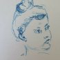 Drawing Antique Sketch Signed Reinoltz 1935 Studio Portrait Children BM53.2