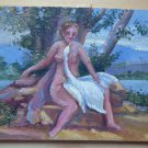 Nude Feminine Old Painting To oil On Board Painter Spanish MD1