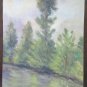 Small Painting To Watercolour landscape With River Yrs 40 Painter Pancaldi P28.4