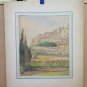 Painting Antique Signed landscape View Country France Waterlily On Basket BM53.2