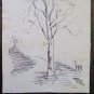 Antique Drawing A Pen On Basket Studio For landscape Cona Lberi Undress P28.5