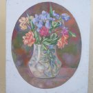 Painting oil On Board Theme Floral Bouquet Flowers Vintage 1960's P30
