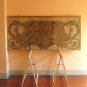Ex Sharp P J Antique Fabric Embroidery Painting Pyrograph Art Religious Church