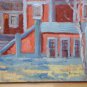 Old Painting oil Spanish Signed View Of Museum Of Prado Madrid MD1